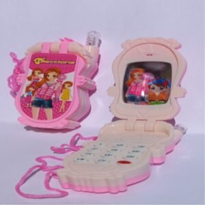 7030 - TELEFONE INFANTIL COM BATERIA COR ROSA