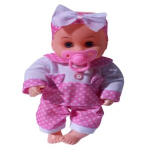 7400 - BONECA COLEÇÃO COM CHUPETA E LACINHO